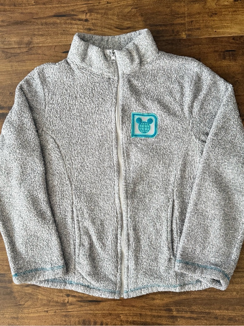 Walt Disney World Sherpa Fleece Jacket Women’s Medium Full Zip Grey